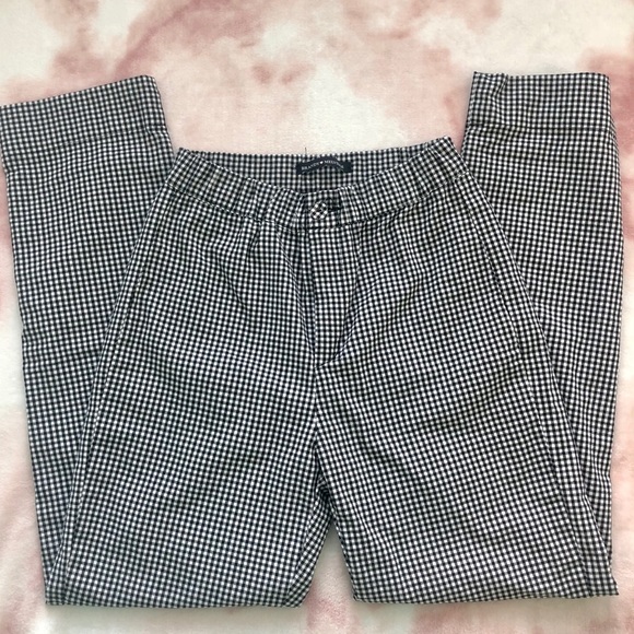 Brandy Melville Pants - High waisted cotton gingham pants